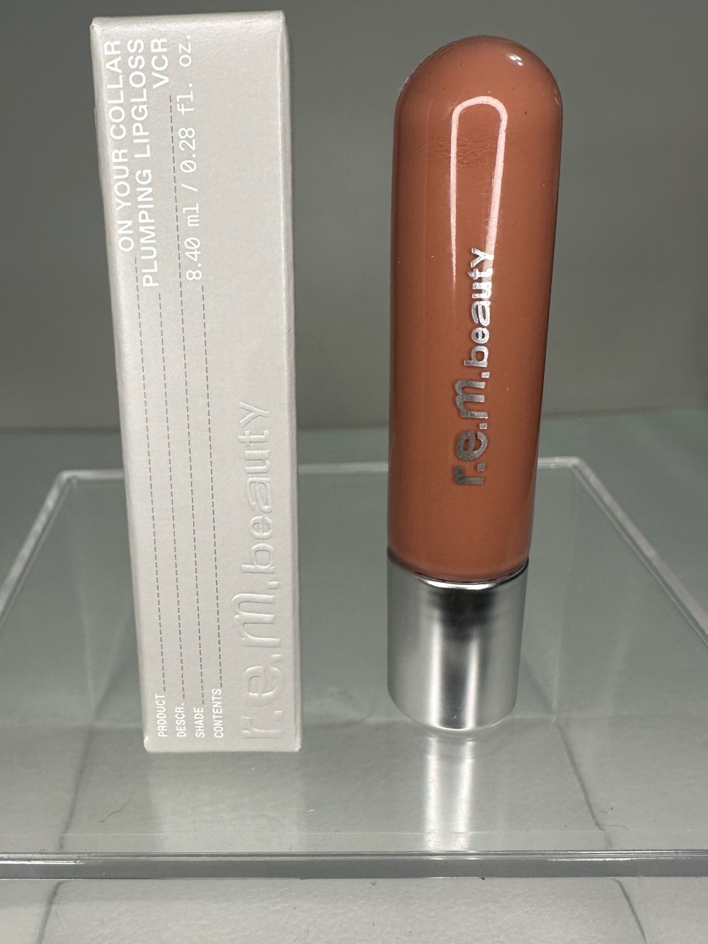 On Your Collar Plumping Lipgloss — Nude Brown
